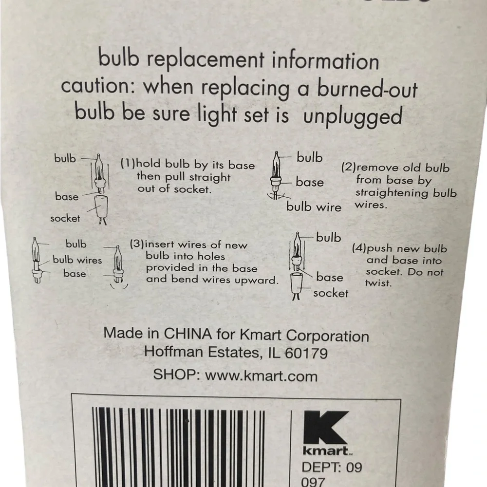 New 10 PK Trim A Home BLUE Mini Replacement Bulbs 2.5-3.5 volts. Kmart NOS